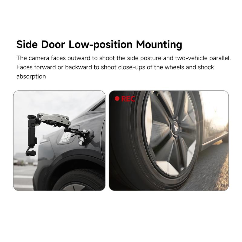 Product Introduction of MOVMAX Blade Arm Car accessories Camera Phone Suction Mount Camera Shock Mount  for phone camerasfor DJI Pocket 3. Insta 360. and GoPro 11