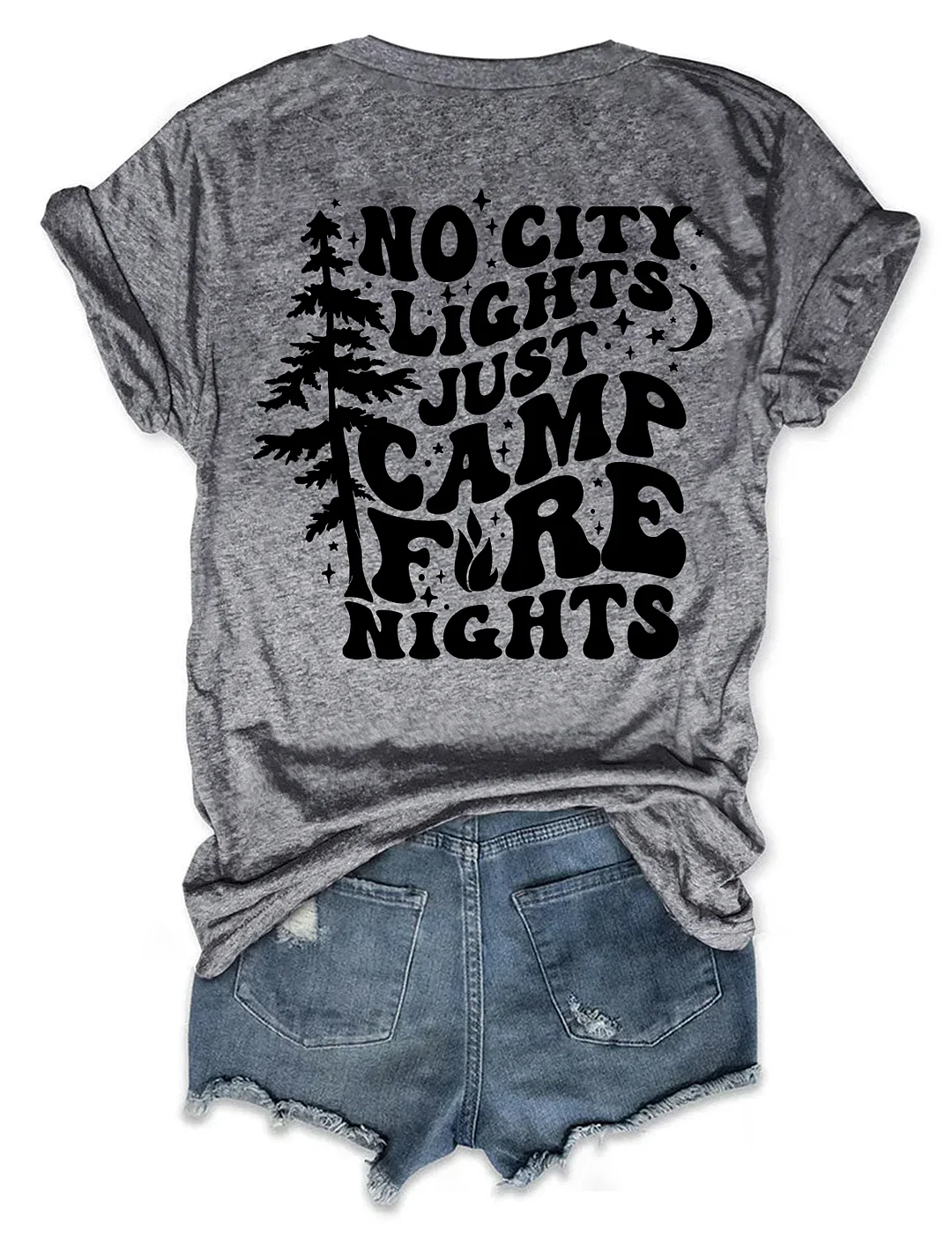 No City Lights Just Camp Fire Nights T-shirt