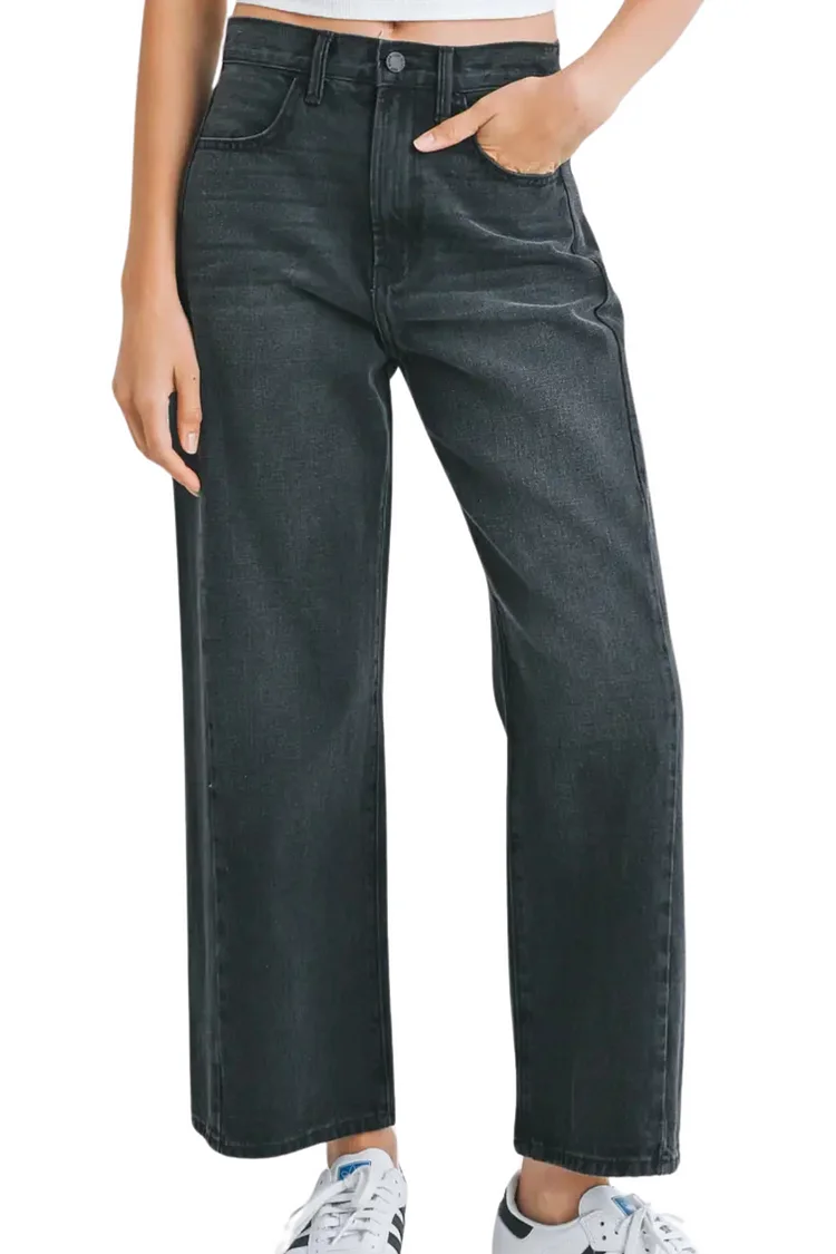 Just Black Barrel Jean - Washed Black