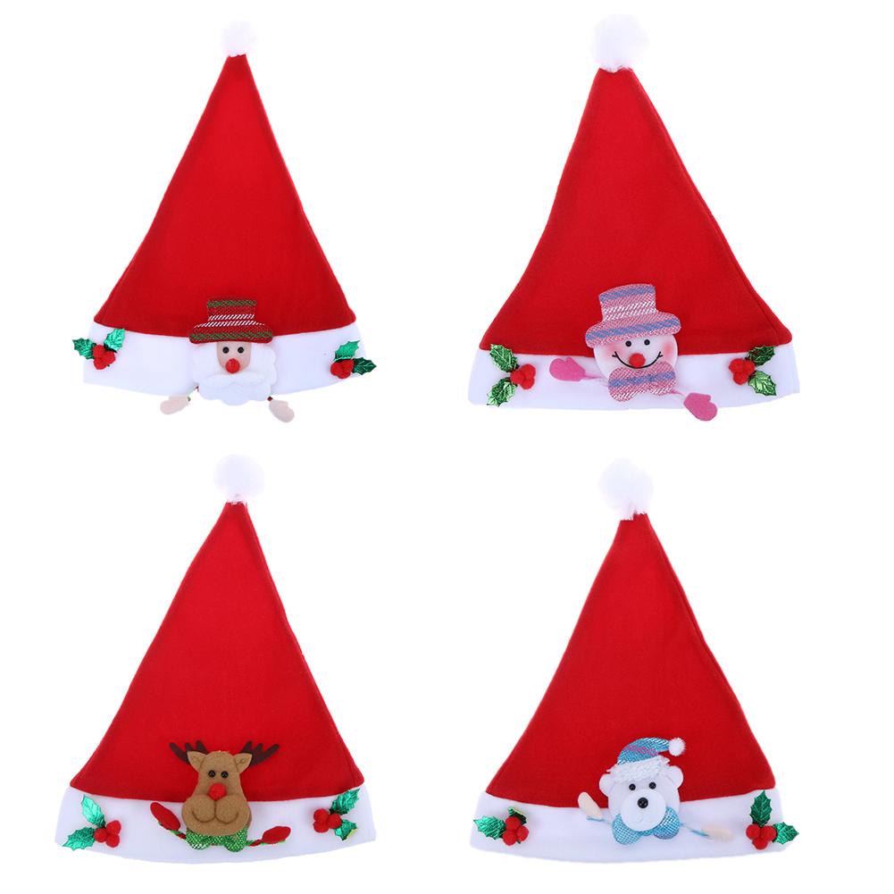 

Christmas Kid Hat Children Santa Claus Reindeer Snowman Bear Xmas Party Cap, 501 Original