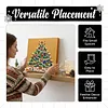 (25x25cm)DIY Pearl Painting Xmas Framed Handmade Pearl Material Art Kit Living Room Decor