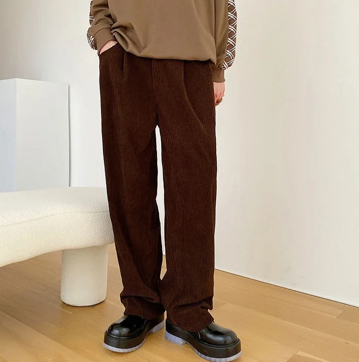 Aonga Front Pleat Corduroy Trousers