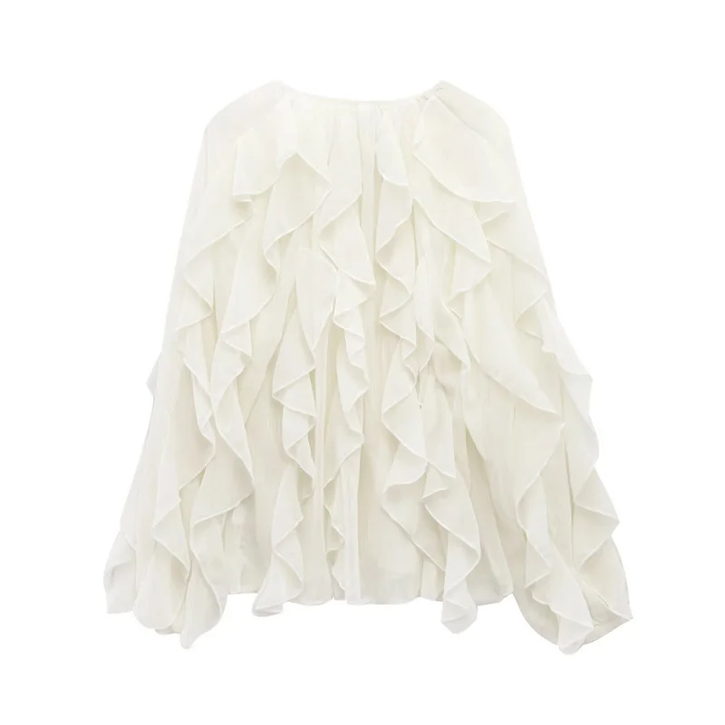 Nigikala Nigikala Spring 2025 New Long Fashion Loose Design Niche Laminated Shirt Top 4786063