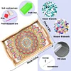 DIY Diamond Painting Wooden Mandala Serving Tray with Handle Kit