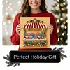 (25x25cm)DIY Pearl Painting Xmas Framed Handmade Pearl Material Art Kit Living Room Decor