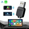2 in 1 Wireless CarPlay Android Auto Adapter Plug & Play for Factory Wired Cars