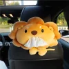 Cartoon Lion Car Used Hanging Tissue Box Storage Car Space Organizing
