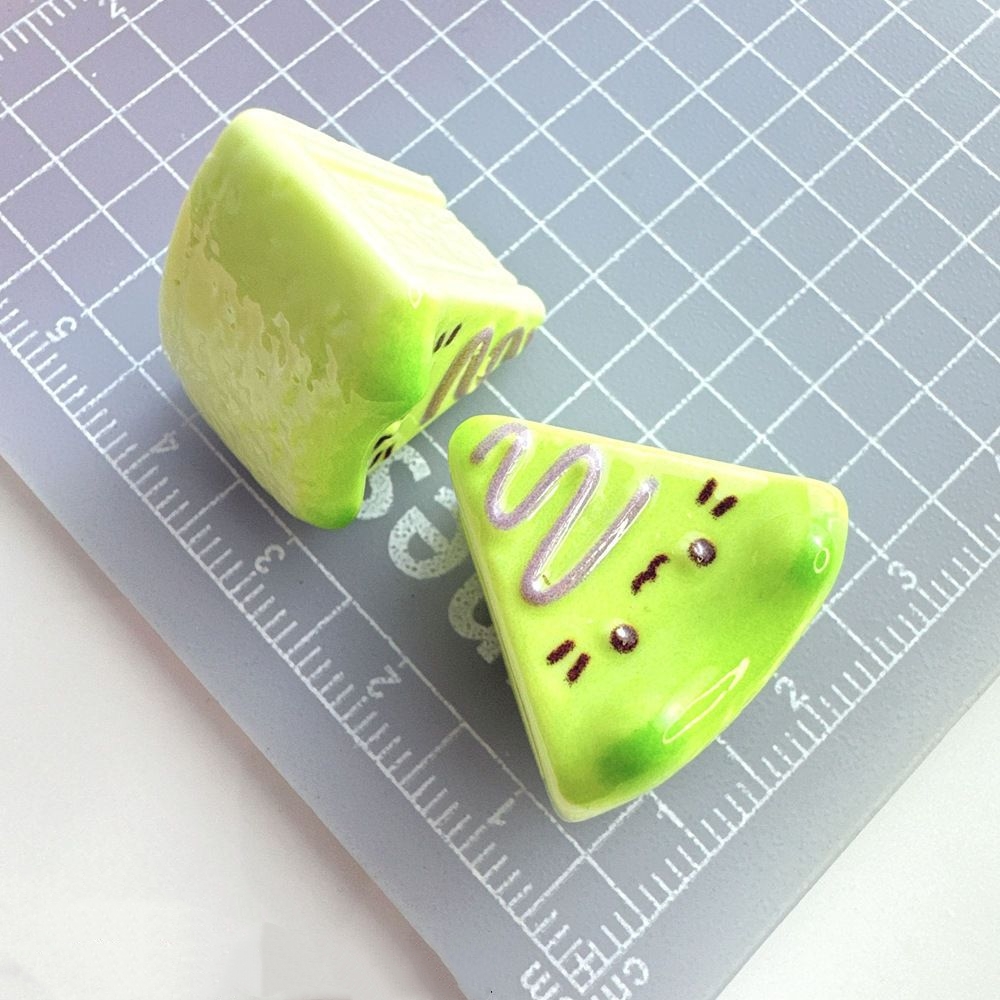 Mini Cat Face Cheese Resin Charm