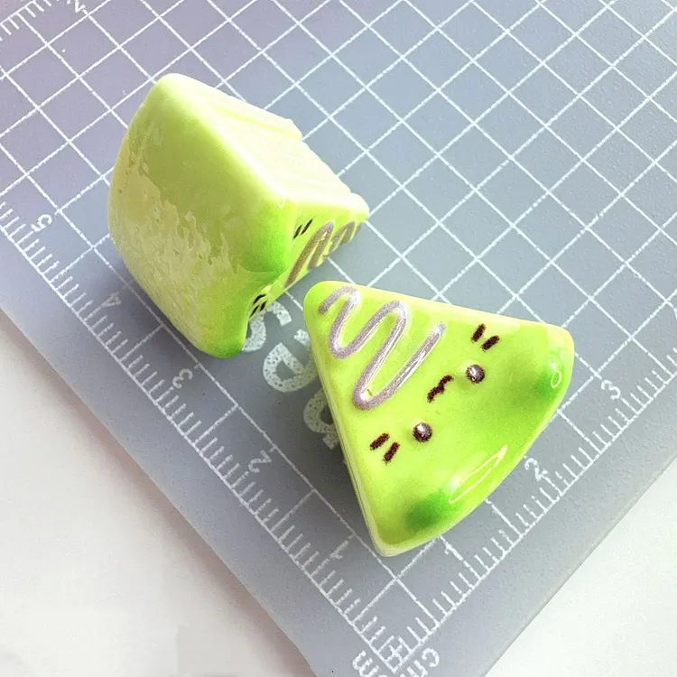Mini Cat Face Cheese Resin Charm