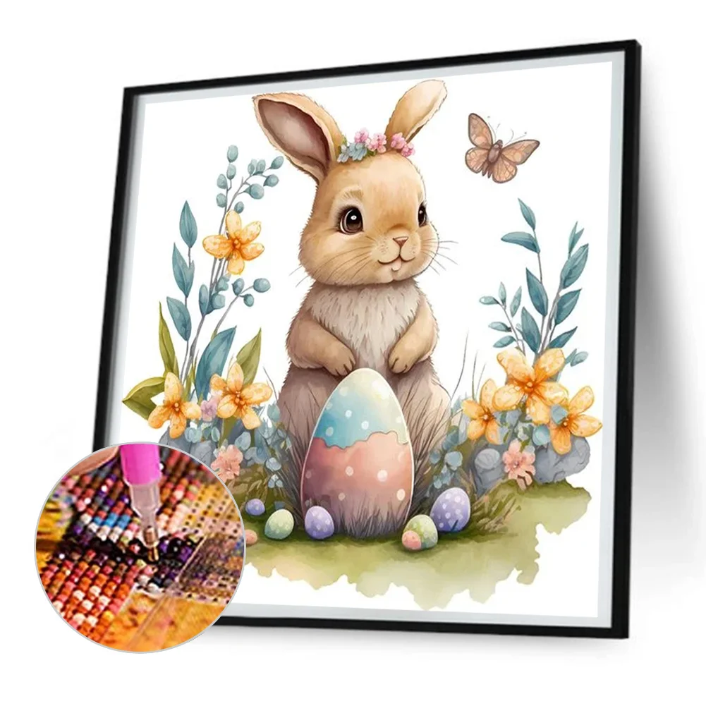 Diamond Painting - Full Round Drill - Rabbit(Canvas|30*30cm)