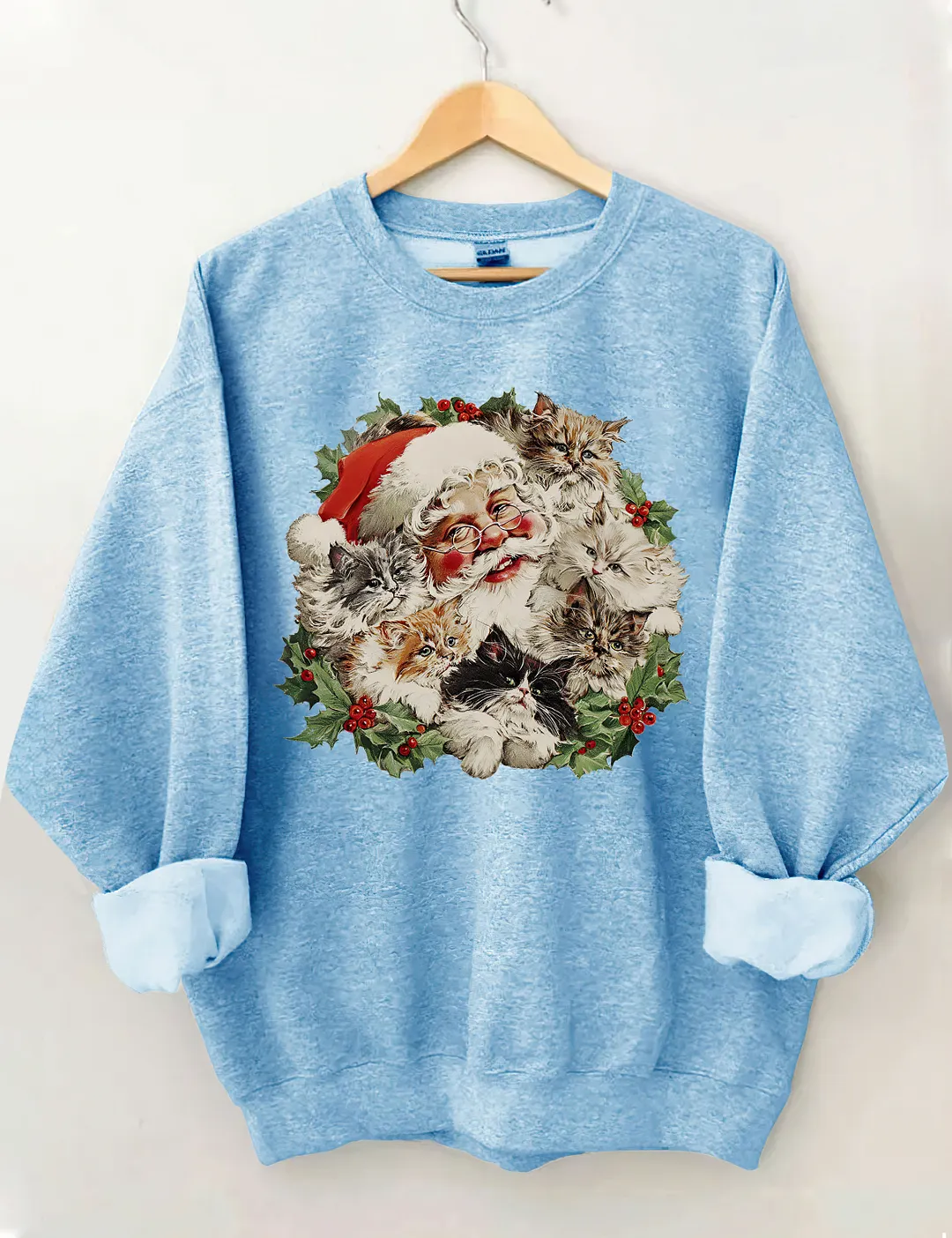 Santa Claus Kittens Christmas Sweatshirt