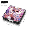 Lila Tiere Pu DIY 5D Diamantmalerei-Notizbox 640 leere Notizbl&ouml;cke f&uuml;r das B&uuml;ro
