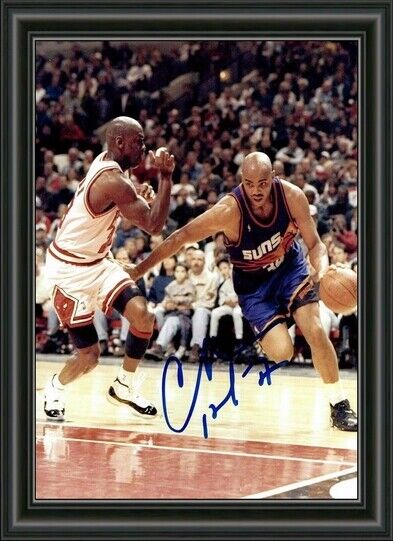 Charles Barkley BASKETBALL Suns - A4 SIGNED Photo Poster painting POSTER PRINT -  POSTAGE