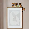 Porte teckel en bois coin signe-bricolage autocollant
