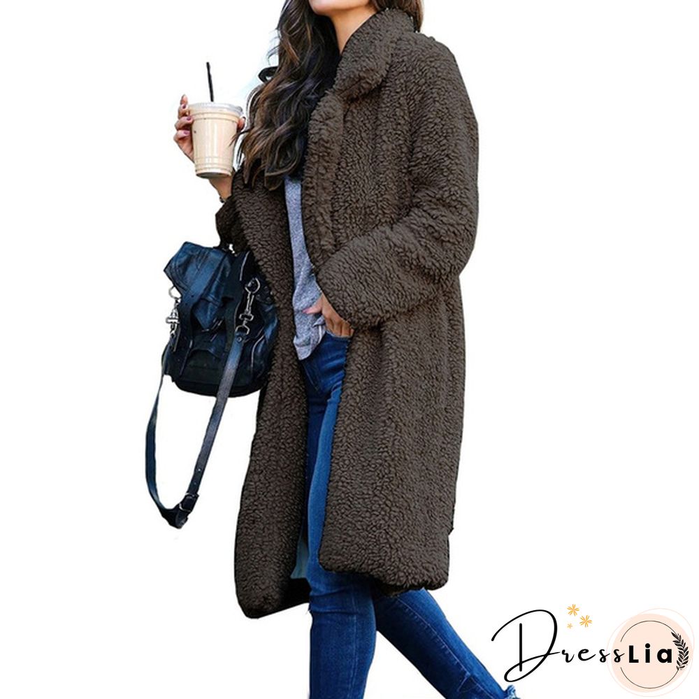 Ladies Girls Thick Warm Coat Jacket Coat Zip Up Tops Plus Size