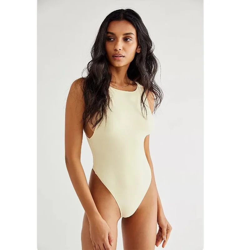 Body Tops cotton Streetwear White Bodysuits suit clothes catsuit size O Neck Summer Sleeveless Sexy Bodysuit Women Off Shoulder