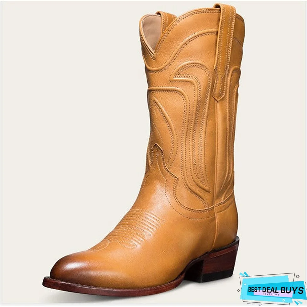 Men's Fall / Winter Casual Daily Boots Pu Almond / Black / Brown