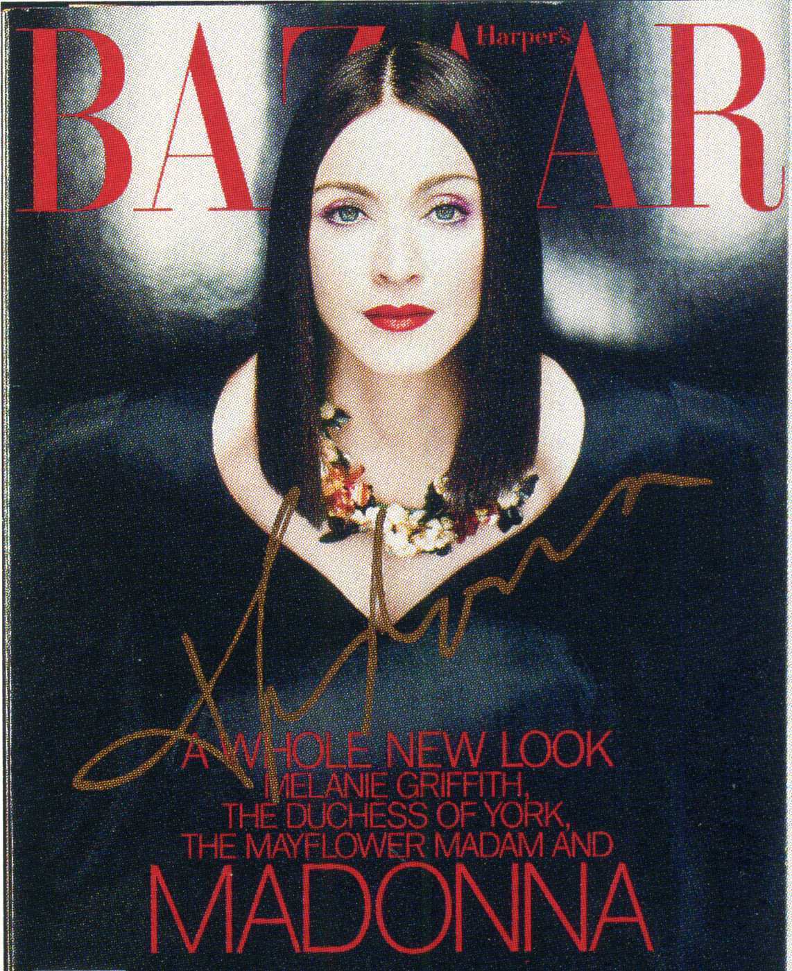 MADONNA Signed 'Bazaar' Photo Poster paintinggraph - Rock / Pop Singer / Vocalist - preprint
