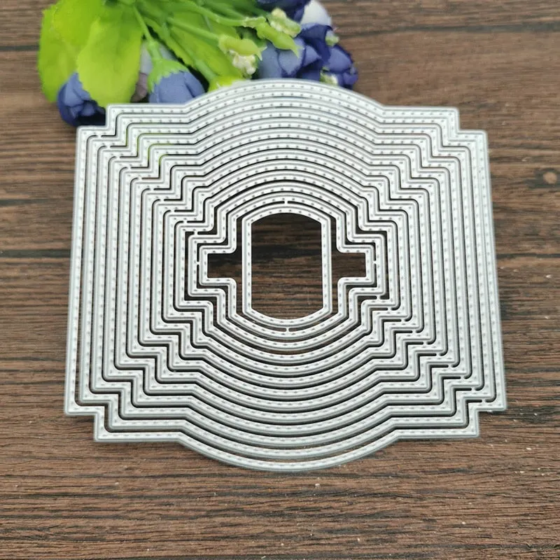 13pc nesting frame backgrounMetal Cutting Dies Stencils For DIY Scrapbooking Decorative Embossing Handcraft Die Cutting Template