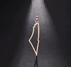 Collar Silueta de Mapa de Palestina - Oro Rosado