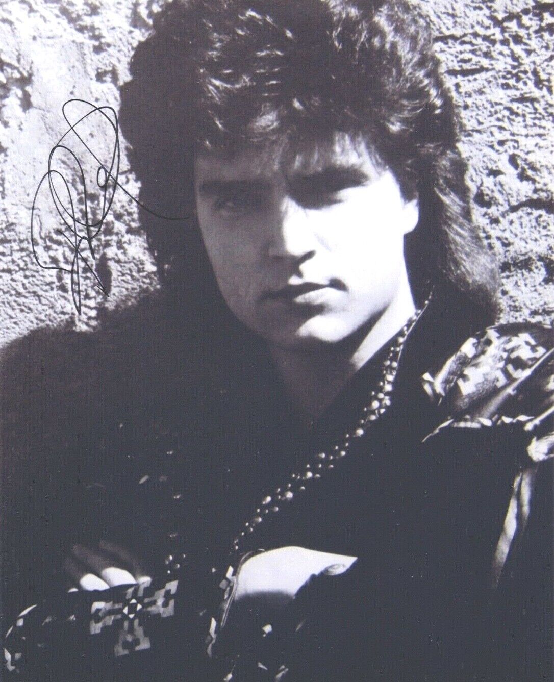 Signed Original B&W Photo Poster painting of Richard Marx of Music