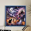 Halloween Castle-11CT Stamped Cross Stitch 50*50cm/19.69*19.69in tapestrymarket
