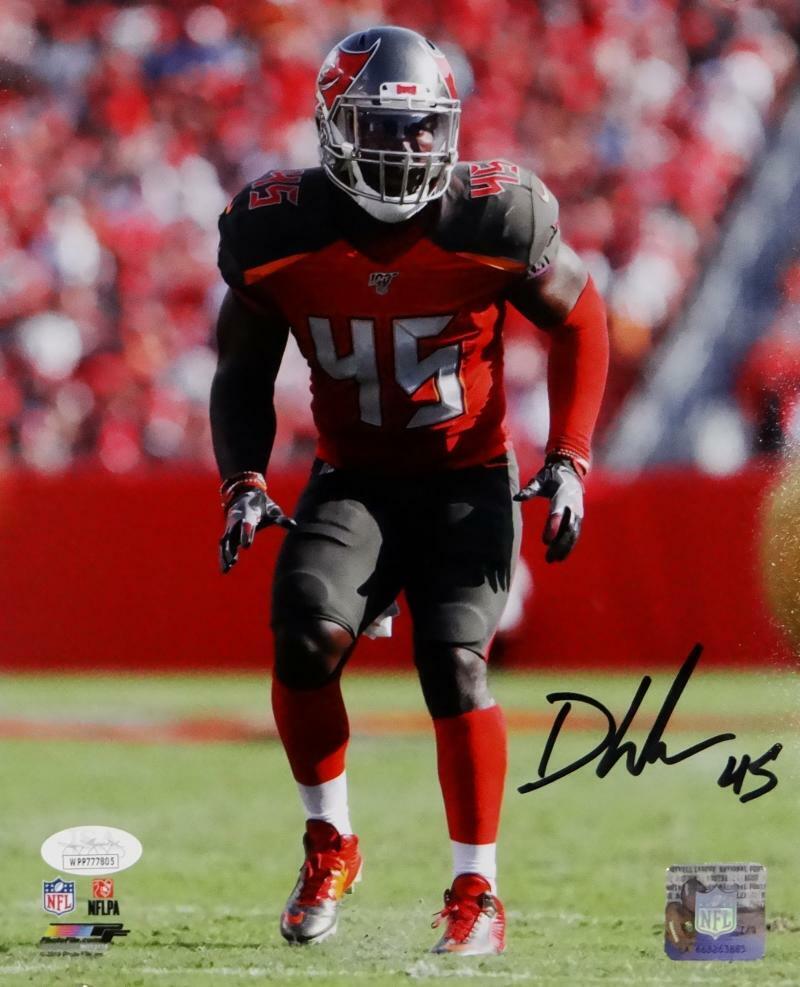 Devin White Autographed Tampa Bay 8x10 PF Red Jersey Photo Poster painting- JSA W Auth *Black