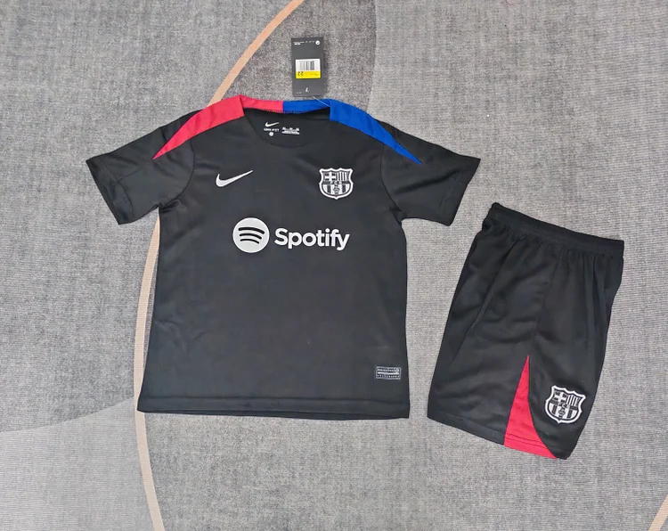 2024-25 Barcelona Black Training Jersey - Kids Size