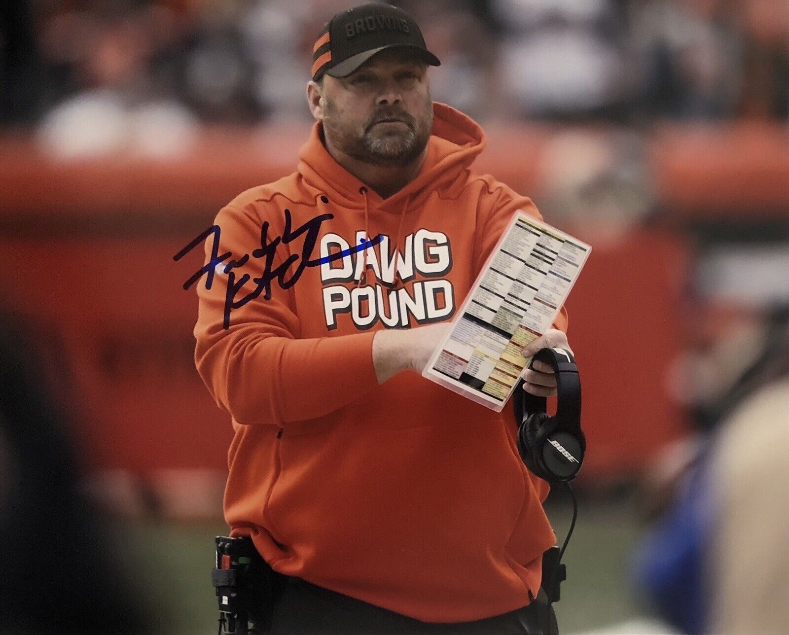 Freddie Kitchens Signed Autographed Cleveland Browns 8x10 Photo Poster painting Super Bowl Coa