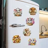 (US Local)6Pcs Acrylic  Animals Diamond Painting Fridge Magnet for Whiteboard