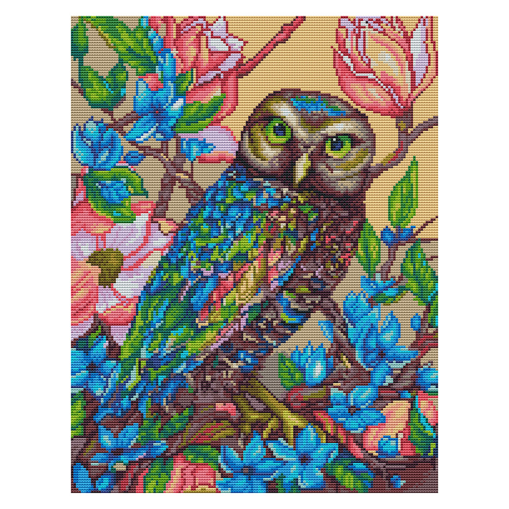 

Owl - 11CT Stamped Cross Stitch - 40*50CM, 501 Original