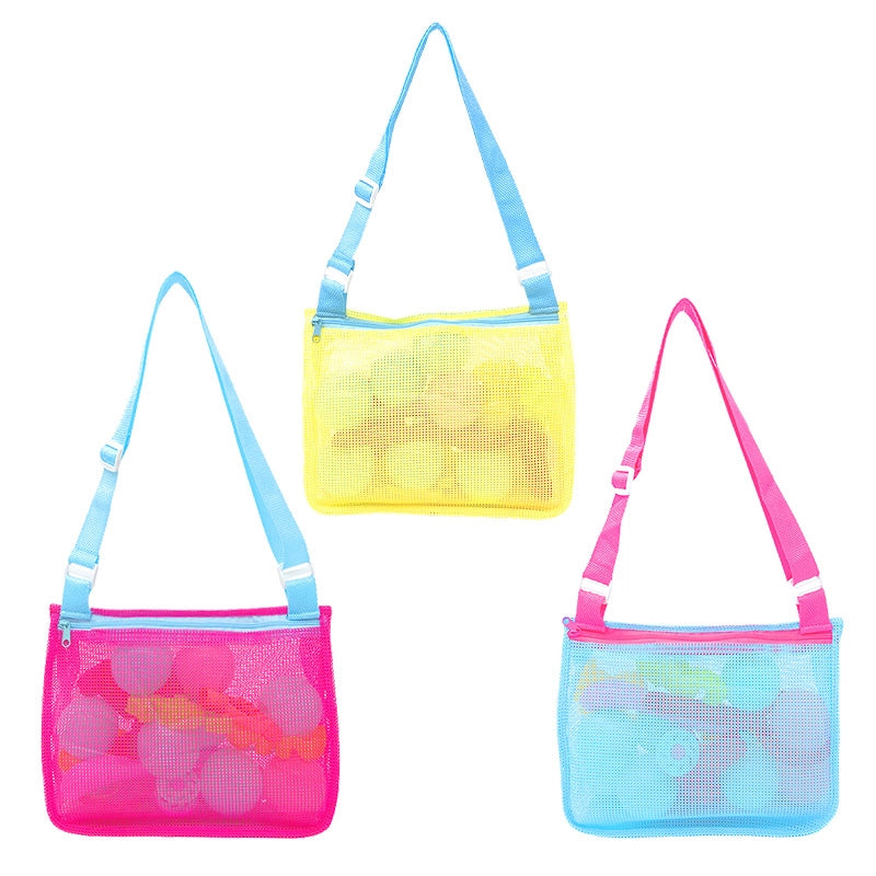 New Color Matching Children’s Toy Bag Shell Storage Bag Travel Beach Bag Hollow Transparent Beach Bag