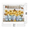 Letter Flower - 11CT Stamped Cross Stitch Kit(60*50cm)