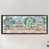 (Small Size)[Brand]Seaside Village - 14CT Stamped Cross Stitch - 54*21cm