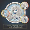 Kit de peinture en perles DIY cheval volant avec cadre rond et pompon de 9,25x9,25 pouces kits d&rsquo;art pour peinture en perles pour adultes d&eacute;butants d&eacute;coration murale