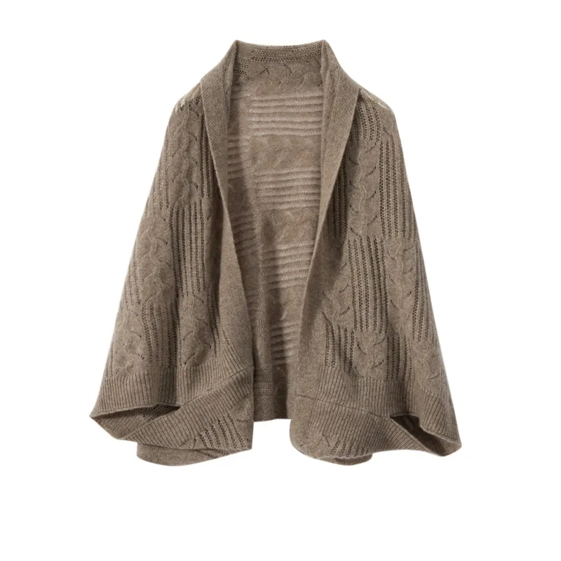100% Pashmina Cashmere Ribbed Knit Scarf Shawl REAL SILK LIFE