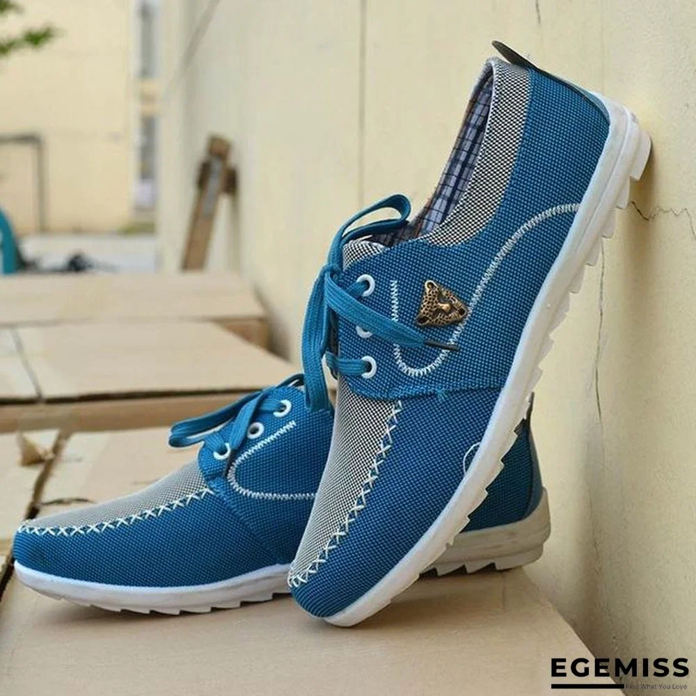 Men Leather Flats Lace-up Driving Formal Dress Casual Sneakers Shoes | EGEMISS