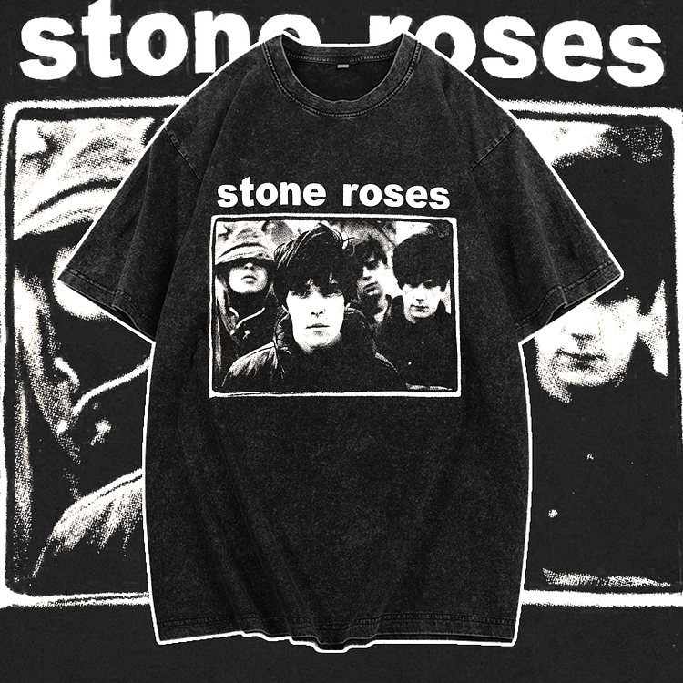 Davidhawaii100% Cotton Casual Retro Rock Photo T-Shirt - 100% Cotton