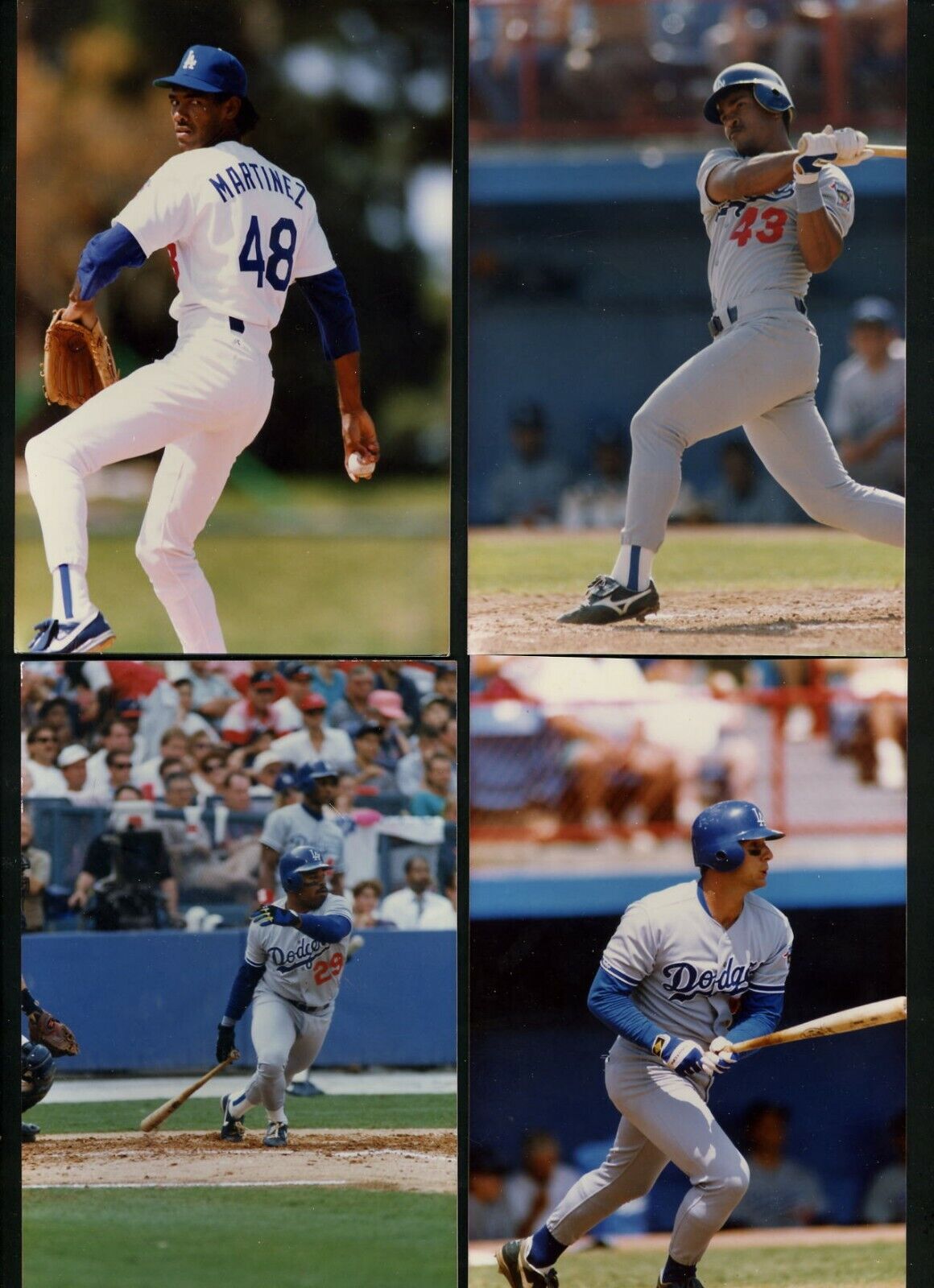 Los Angeles Dodgers LOT of 12 Press Original 4 x 6 Color Photo Poster paintings from 1992