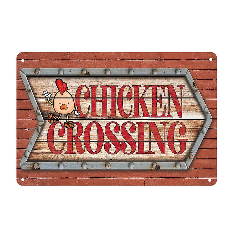Enseigne poulailler - croisement de poulet - enseignes en étain vintage / enseignes en bois - 7.9x11.8in & 11.8x15.7in