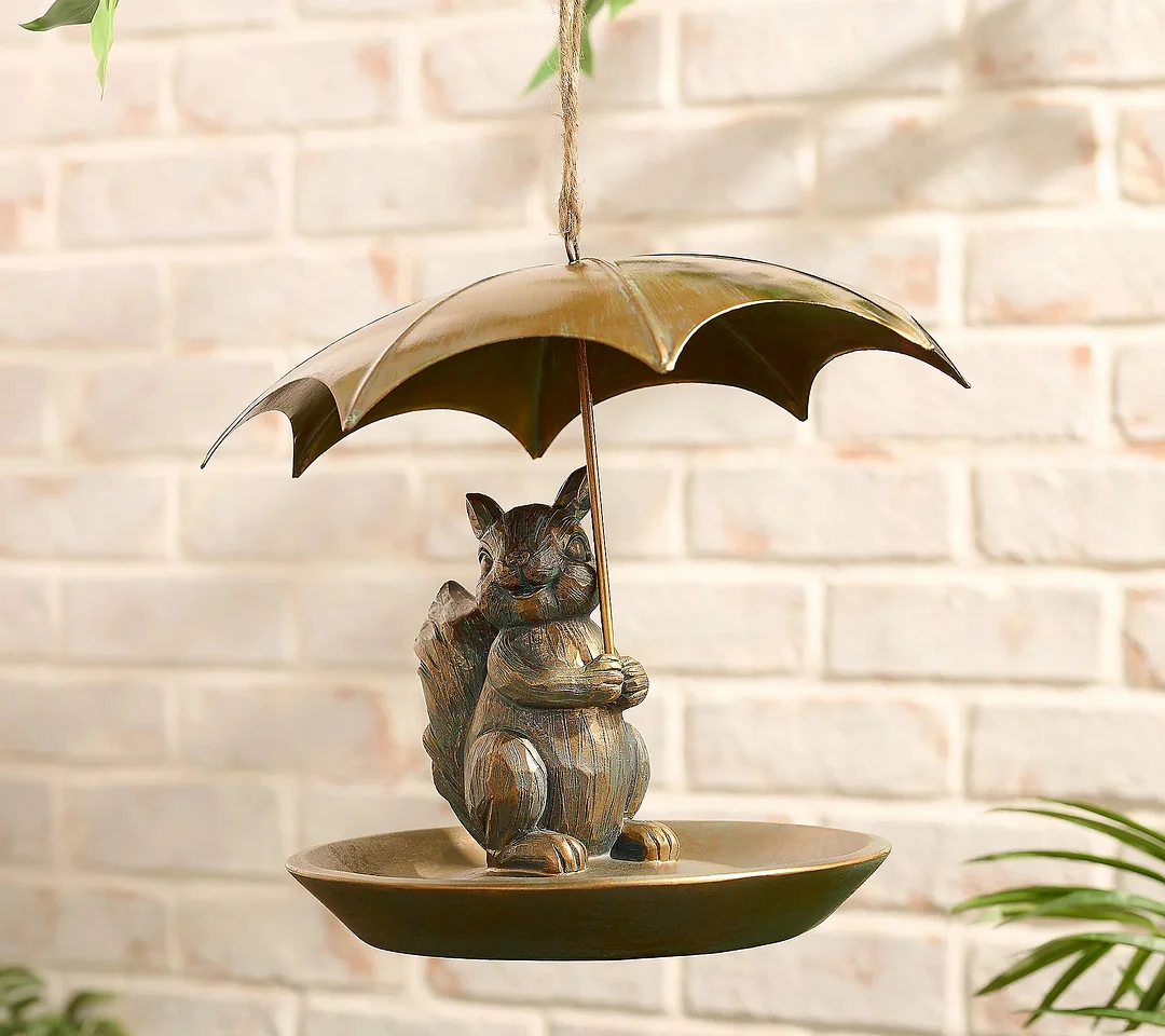Enchant Your Garden With The Animal Bird Feeder With Umbrella! 