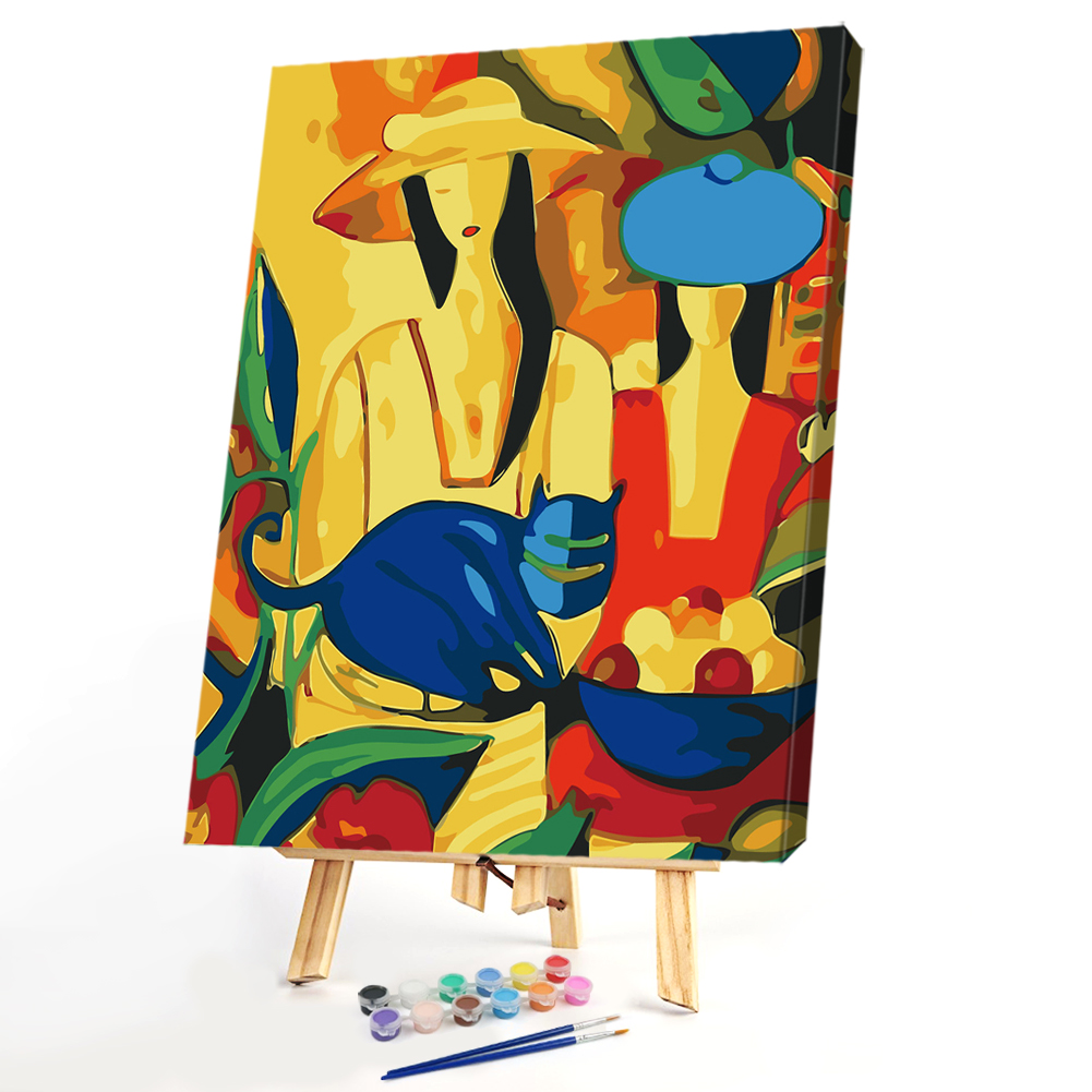 

40*50CM Paint By Numbers-Colorful Woman, 501 Original