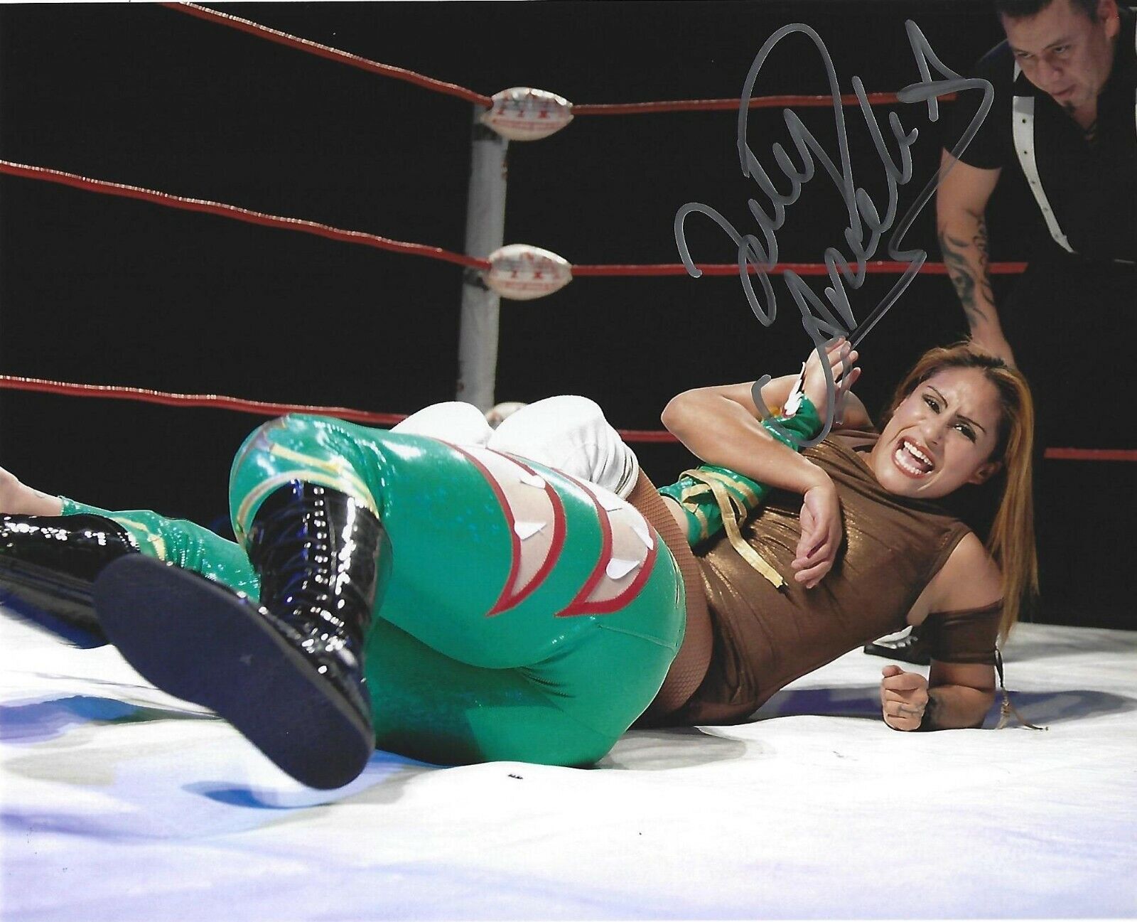 Faby Apache Signed 8x10 Photo Poster painting AAA Lucha Libre AEW Wrestling Picture Autograph 1