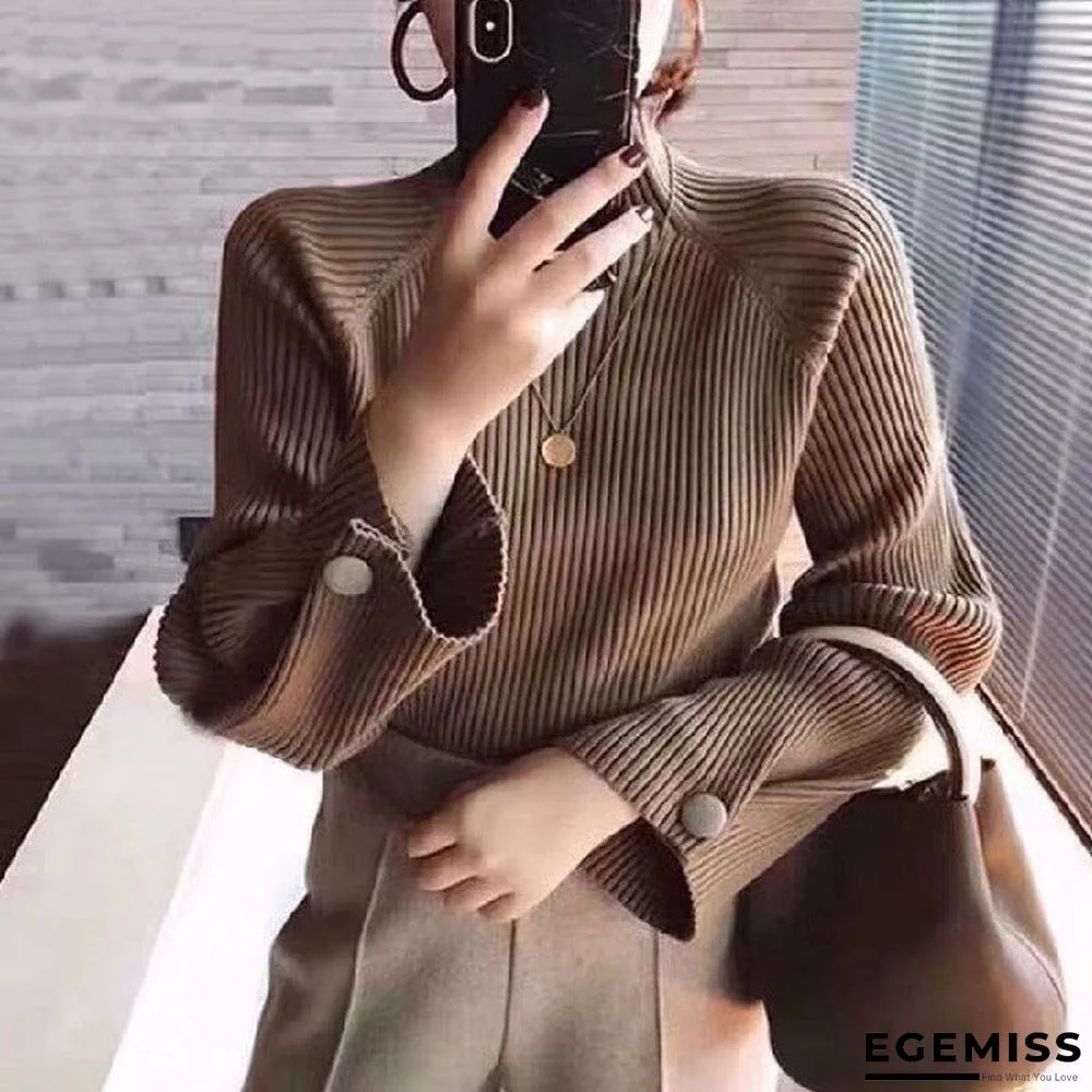 Half High Collar Loose Knit with Top Inside | EGEMISS