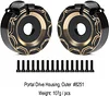 AMK Black TRX4 Brass Weights trx4 Brass diff Cover Brake Disc Portal Axle Housing for 1/10 RC Rock Crawler TRX-4 Defender Bronco 2021 G500 K5 Sport TRX6 LCG Upgrade