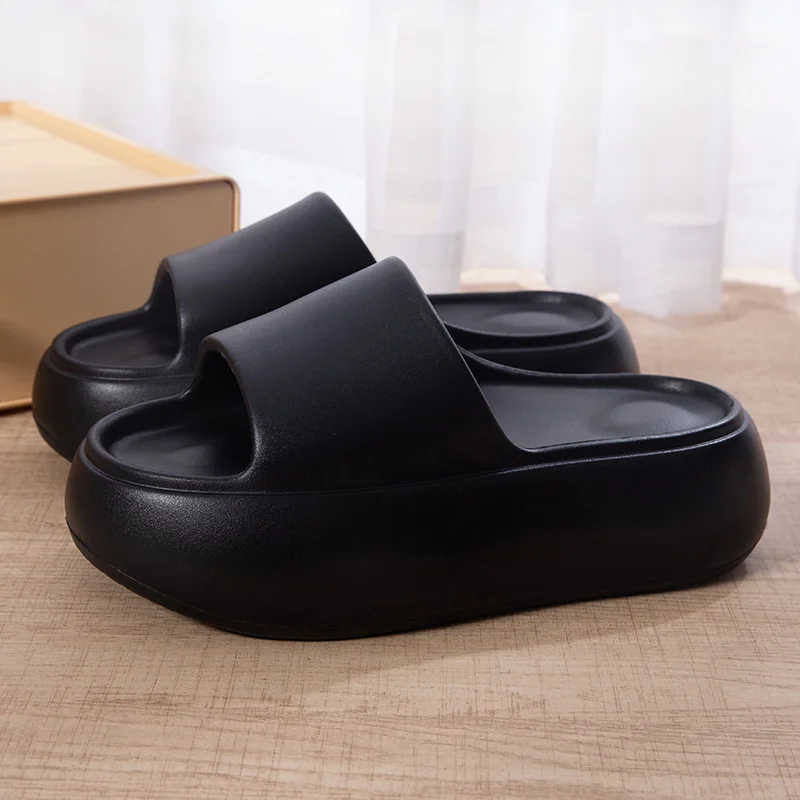 Aonga Thick Bottom Eva Slippers for Women Fashion Solid Color Platform Sandals Woman Summer 2025 Indoor Outdoor Non Slip Beach Slides aonga