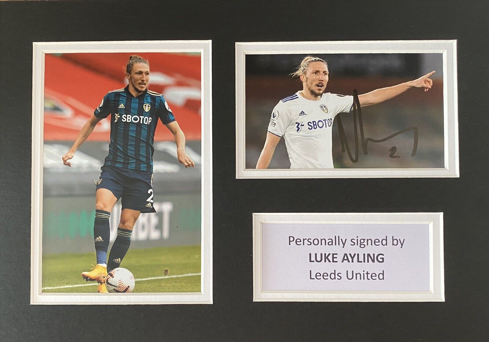 Luke Ayling Hand Signed Leeds United Photo Poster painting In A4 Mount Display