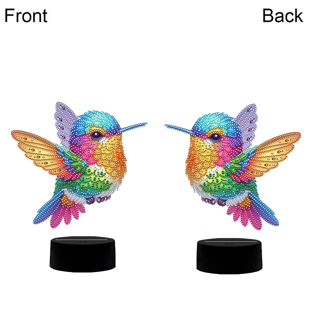 DIY Animal Hummingbird Diamond Painting Night Light Diamond Art Lamp Home Decoration