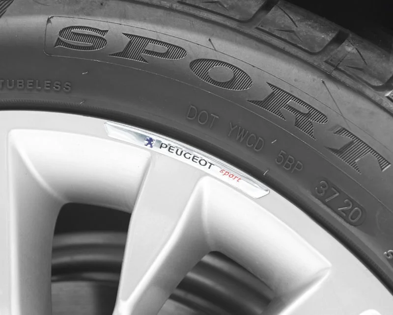 Car wheel decoration metal car sticker（4PCS）