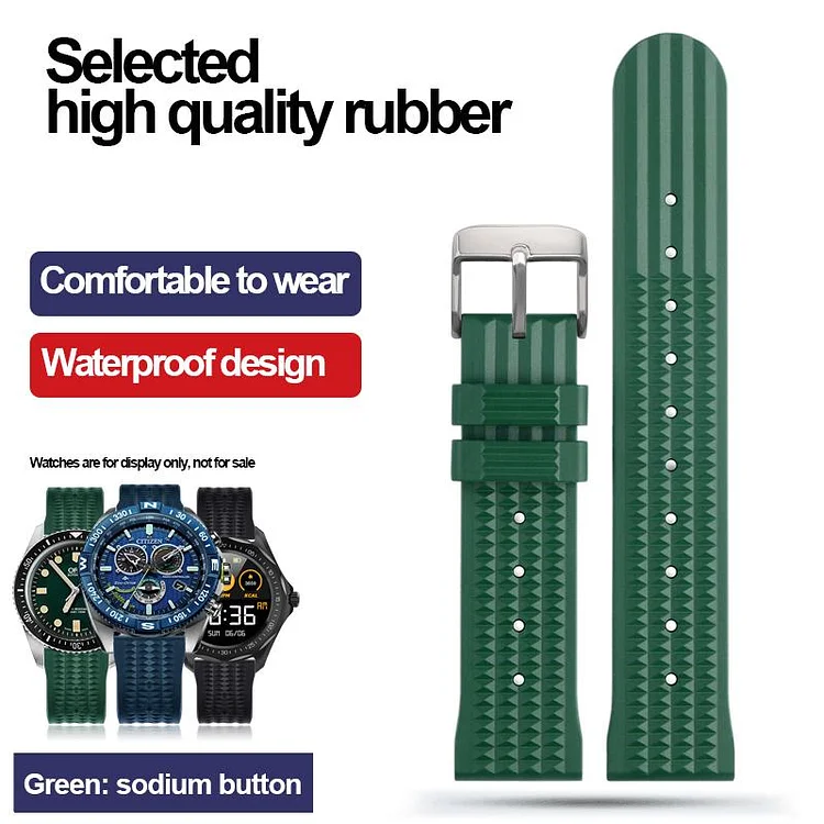 ★Special Offer★Soft Waffle Rubber Dive Strap San Martin Watch san martin watchSan Martin Watch